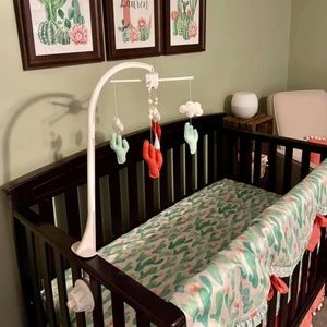 Custom baby girl crib bedding